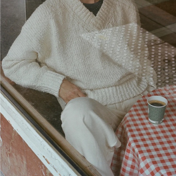 Dylan Sweater Organic Cotton Bouclé EcruSize XS/S